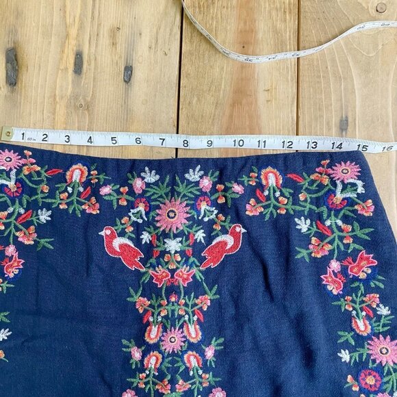 Altar'd State Linen Mini Skirt Birds Embroidered‎ - Picture 8 of 8